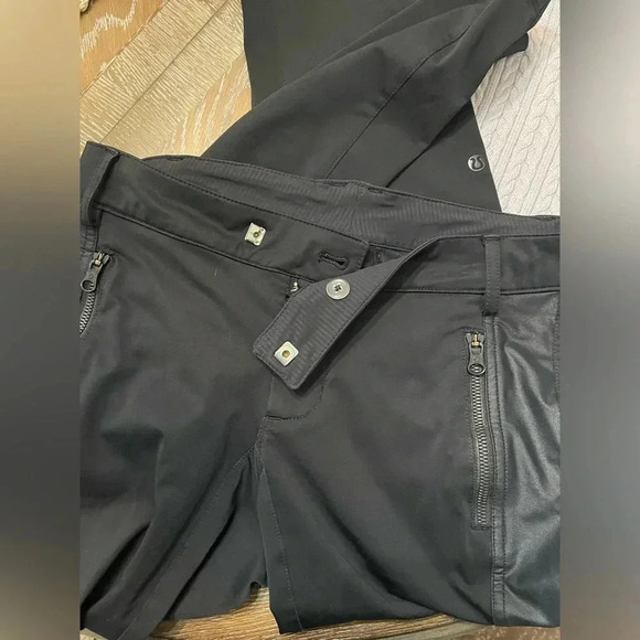 Lululemon Here To There Black Trouser Pants Size 6 - Picture 16 of 16
